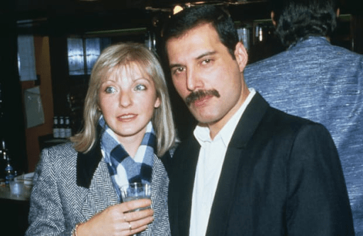 Freddie Mercury and his wife. 