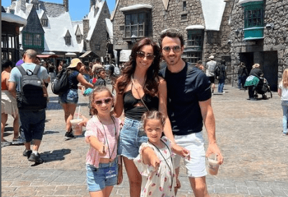 Kevin Jonas with his wife and kids. His married life proves that he's straight by sexuality. 
